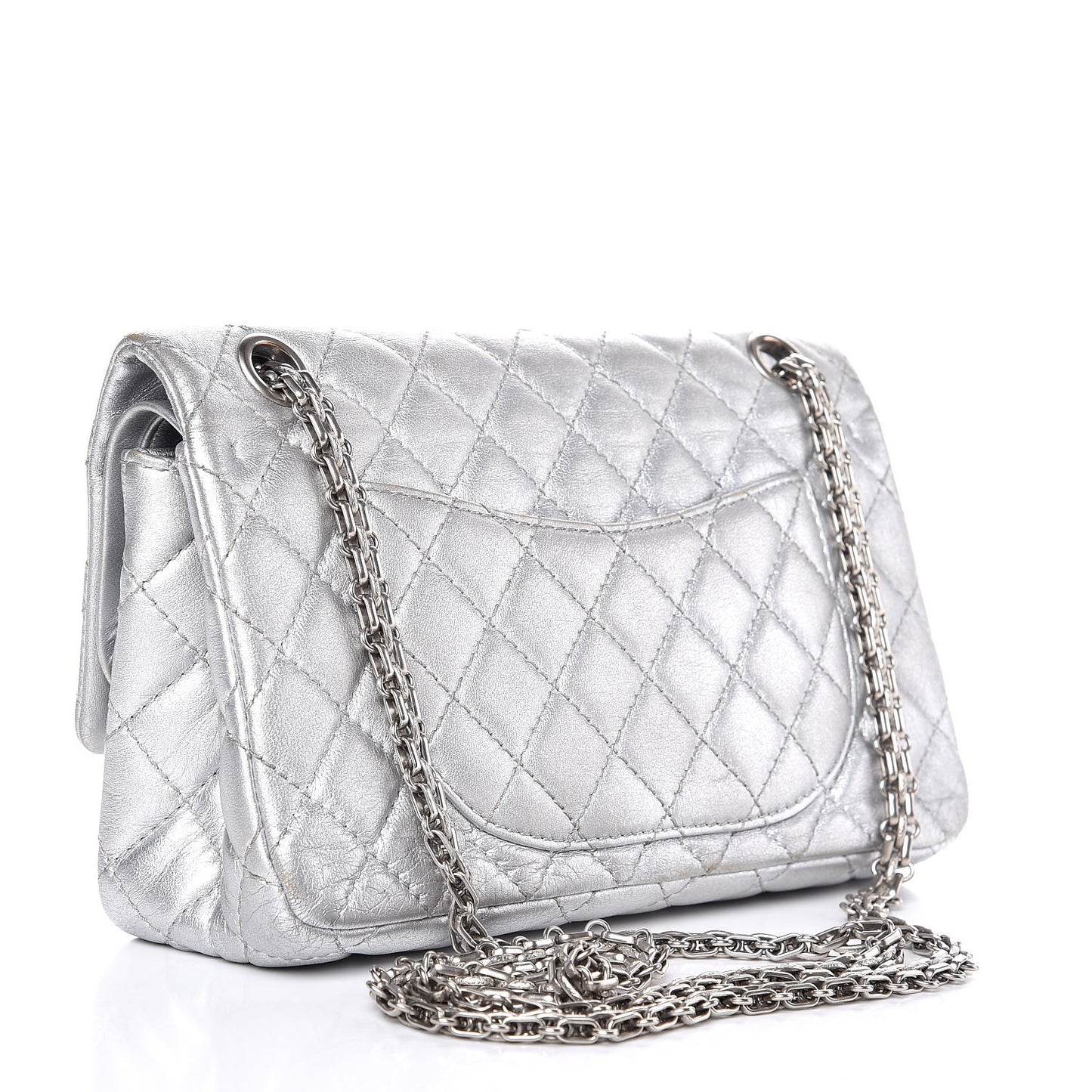 Metallic Calfskin 2.55 Reissue 225 Flap Silver