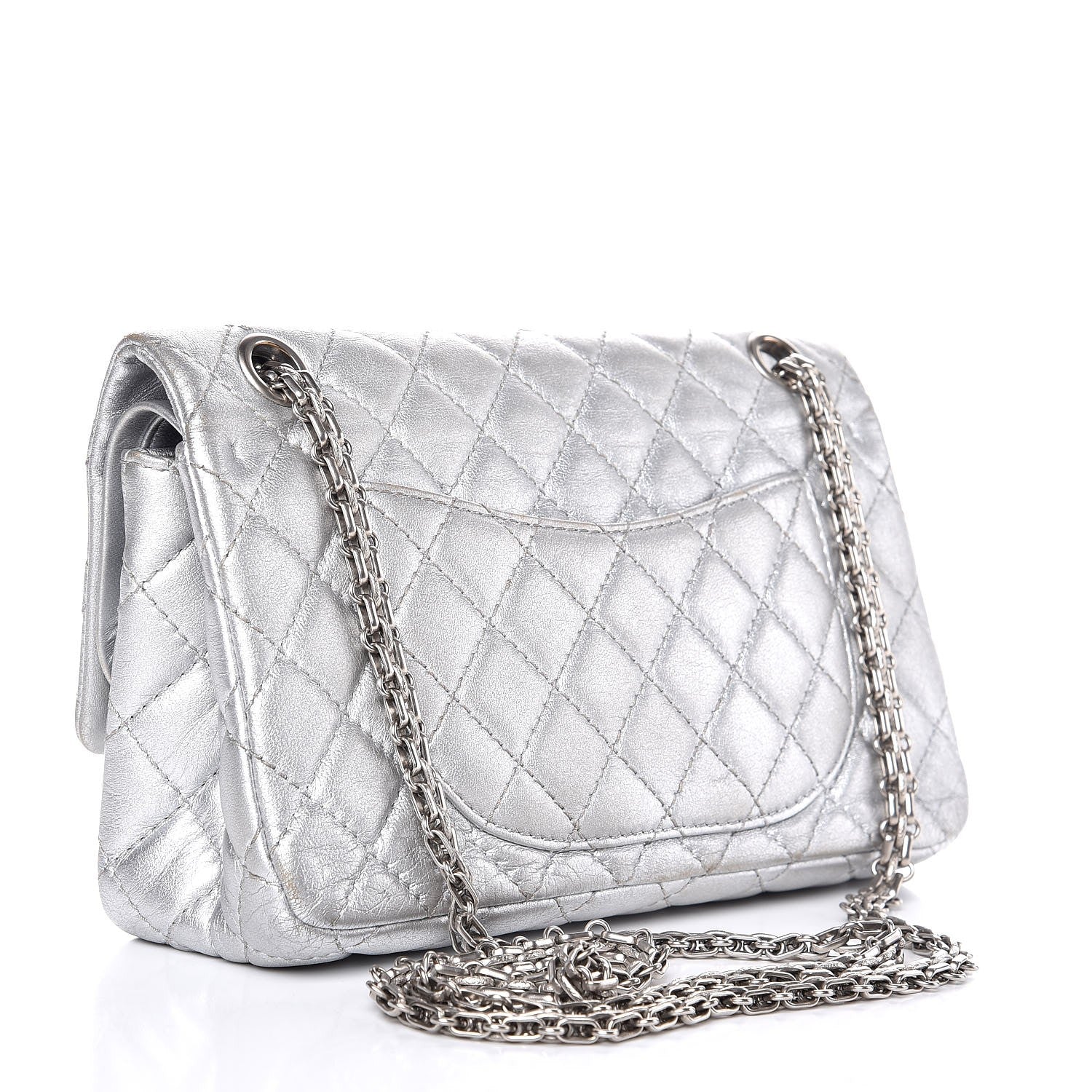 Chanel Metallic Calfskin 2.55 Reissue 225 Flap Silver 4 of 9