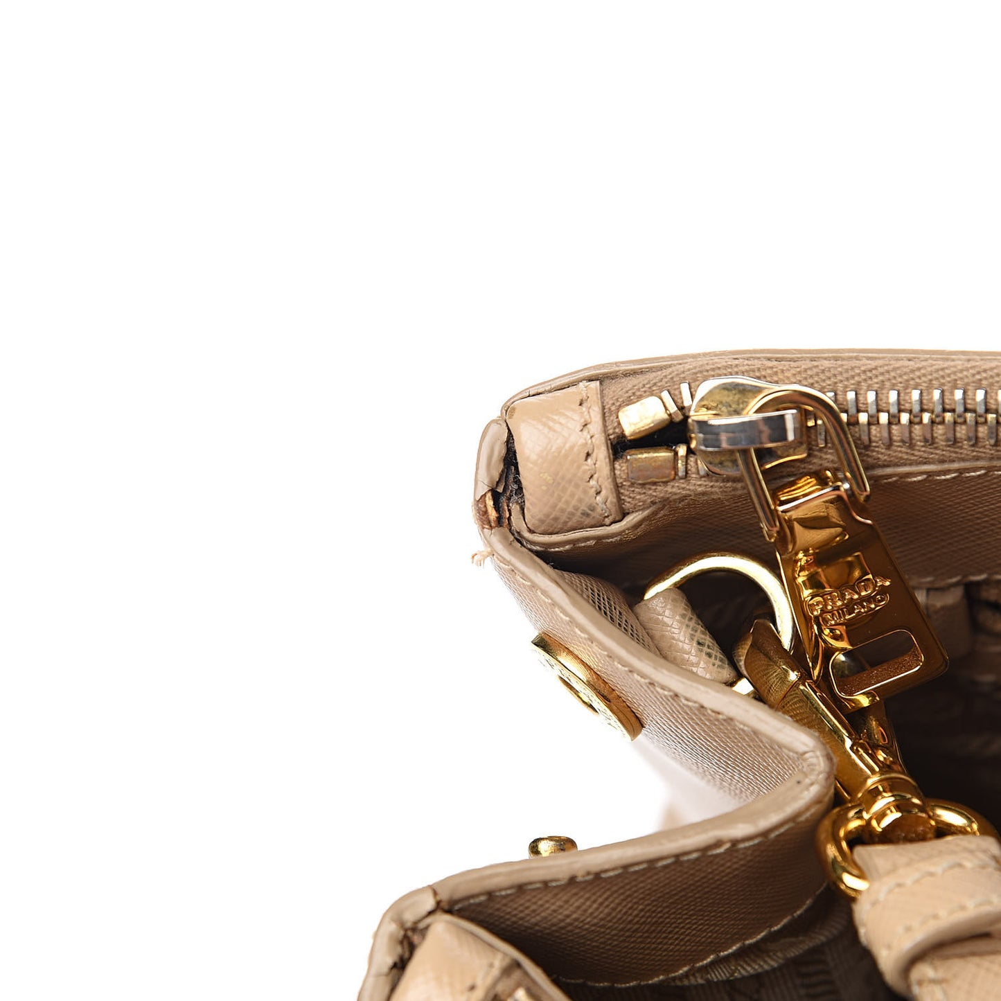 Saffiano Medium Galleria Double Zip Tote Sabbia