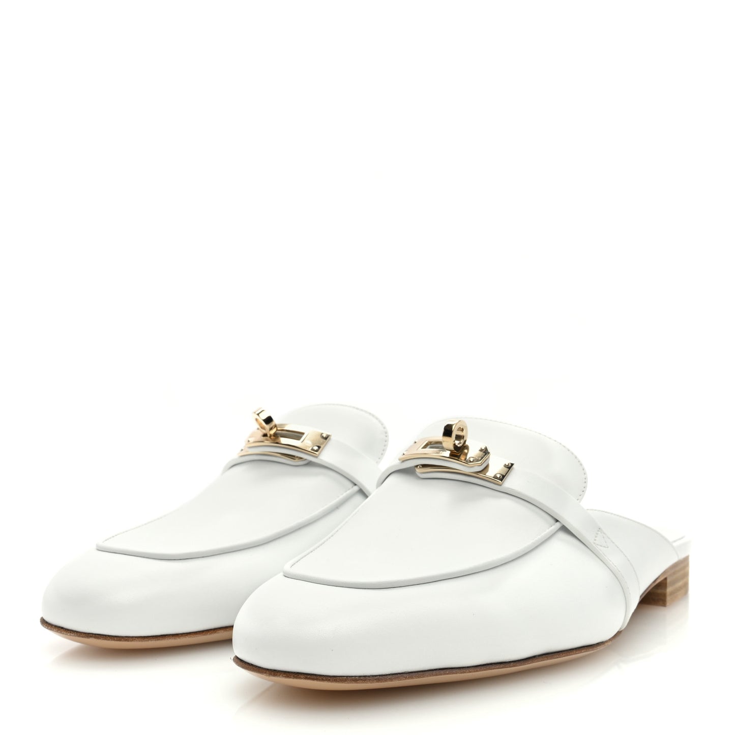 Calfskin Oz Mules 41 White