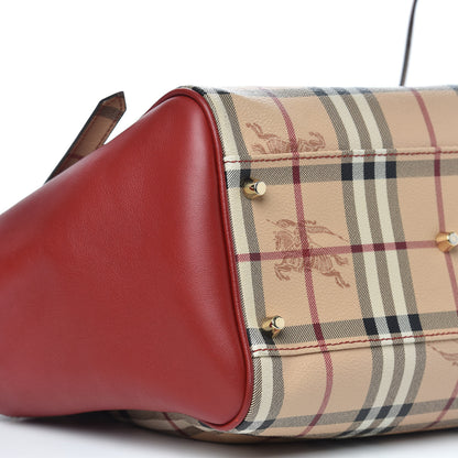 Burberry Haymarket Check Small Canterbury Tote Military Red 8 of 10