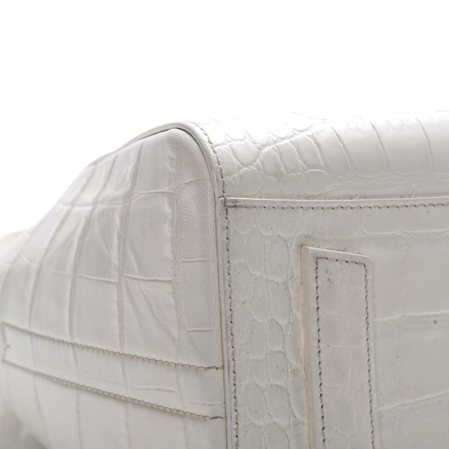 Givenchy Calfskin Crocodile Embossed Small Antigona White 10 of 15