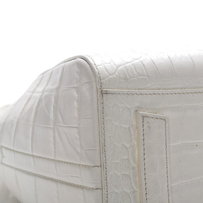 Givenchy Calfskin Crocodile Embossed Small Antigona White 10 of 15