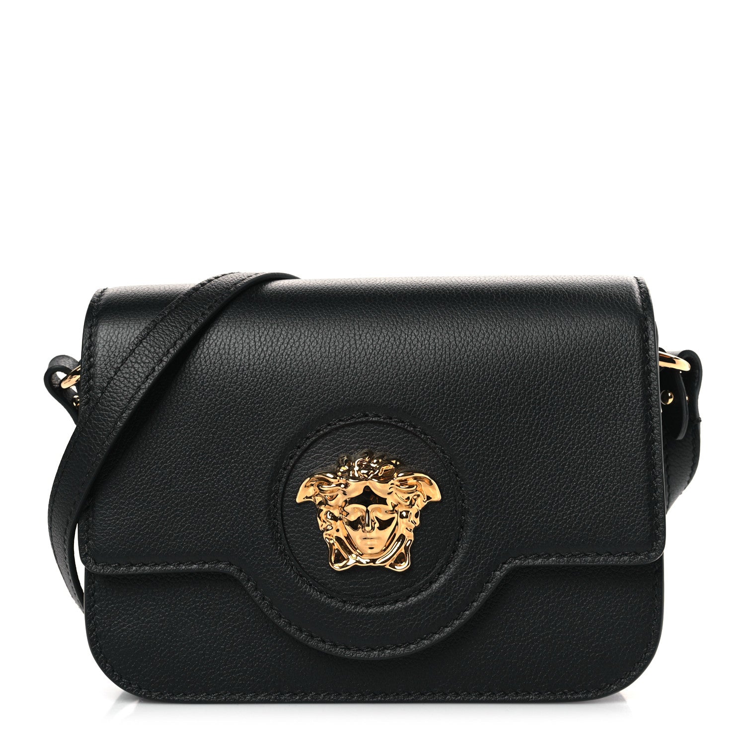 Versace Grained Calfskin Medusa Camera Bag Black 2 of 8