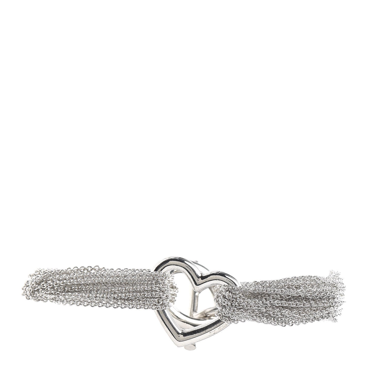 Tiffany Sterling Silver Heart Mesh Bracelet 1 of 4
