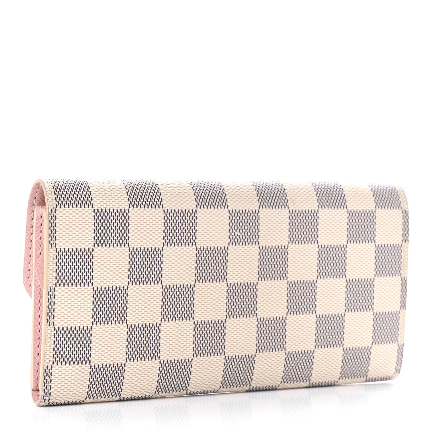 Louis Vuitton Damier Azur Emilie Wallet Rose Ballerine 3 of 11