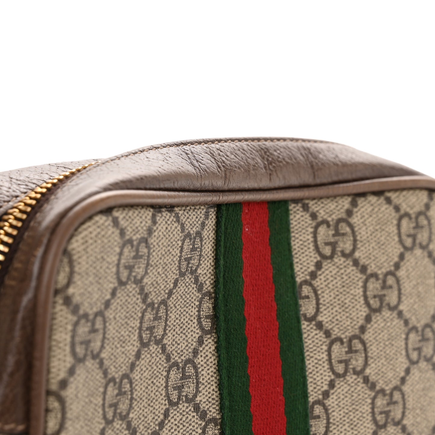 GG Supreme Monogram Web Mini Ophidia Shoulder Bag Brown