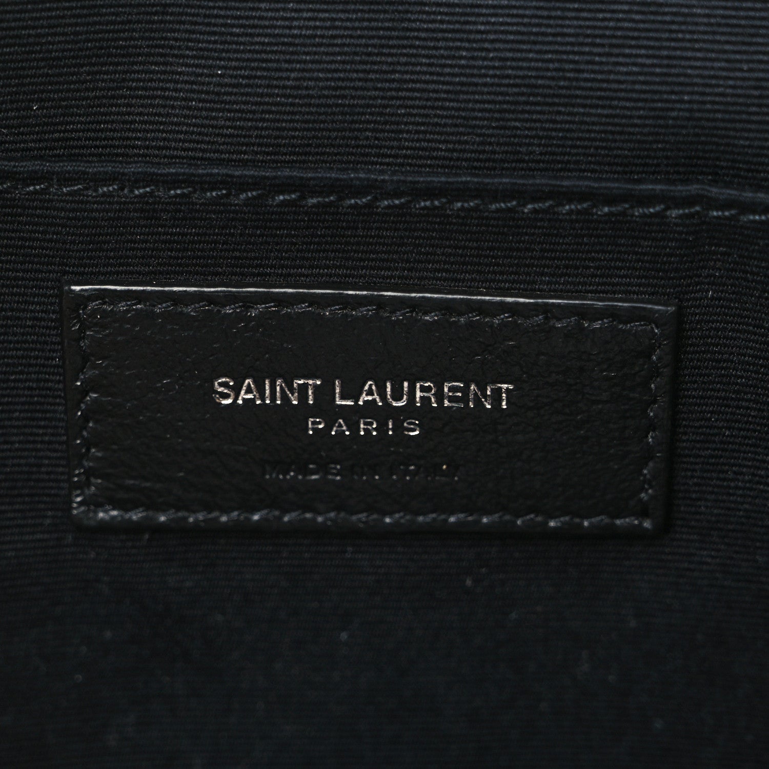Saint Laurent Lambskin Monogram Embossed Small Lou Camera Bag Black 6 of 10