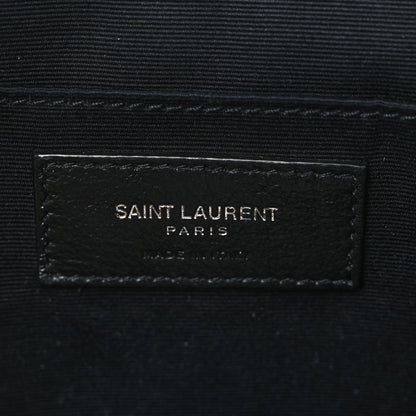 Saint Laurent Lambskin Monogram Embossed Small Lou Camera Bag Black 6 of 10
