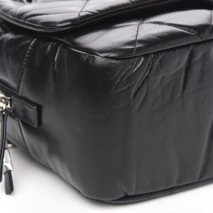 Chanel Aged Calfskin Quilted Small Express Bowling Bag Black 8 of 9