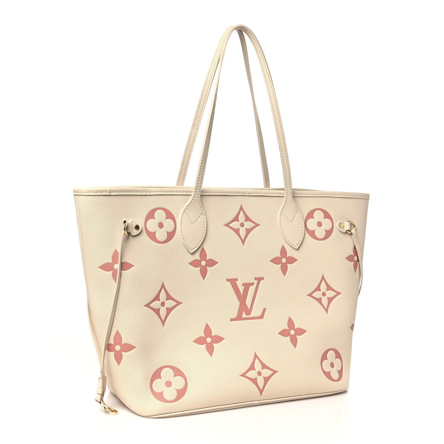 Louis Vuitton Empreinte Monogram Giant Neverfull MM Creme Rose Trianon 3 of 10