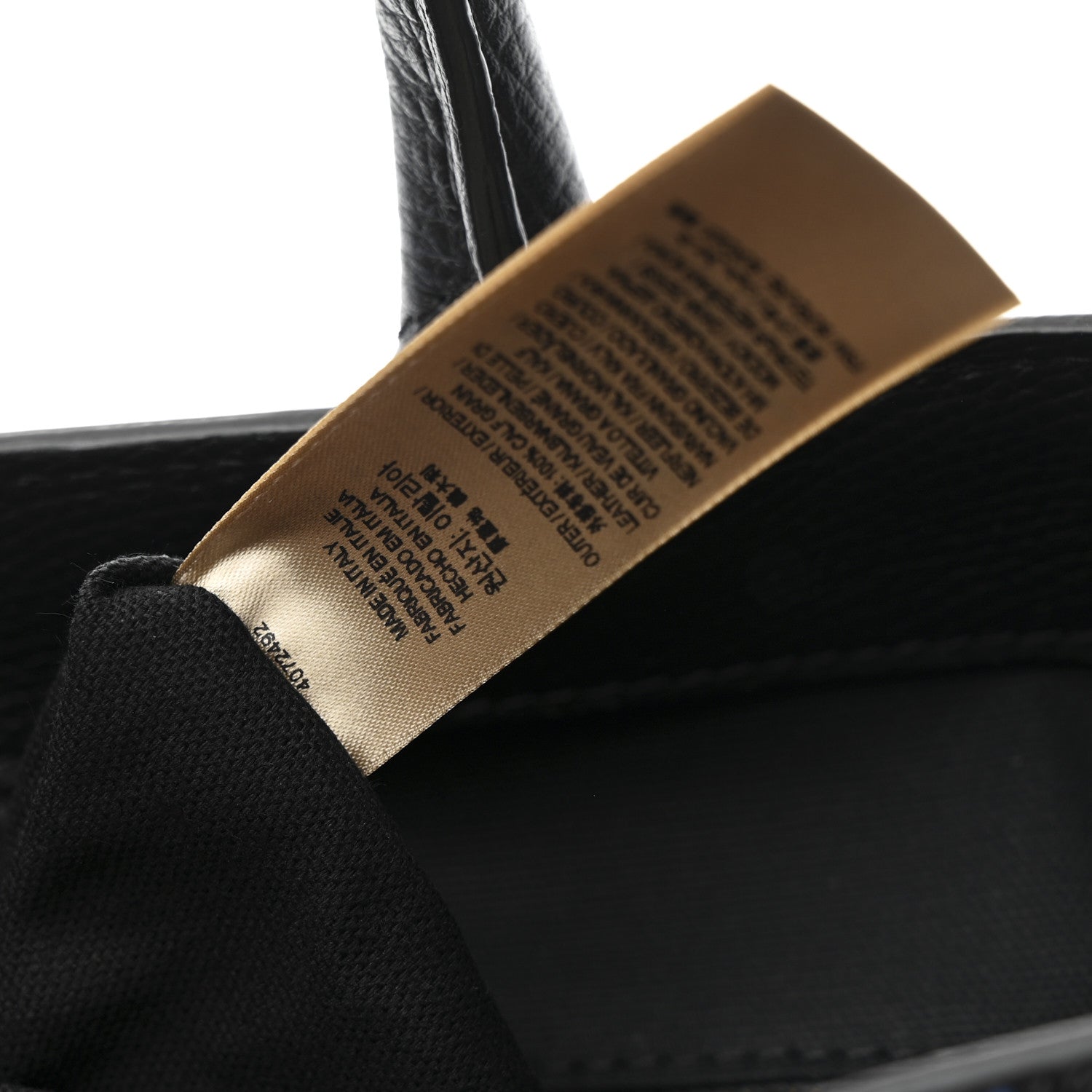 Burberry Grainy Calfskin Graffiti Print Medium Banner Tote Black 8 of 11