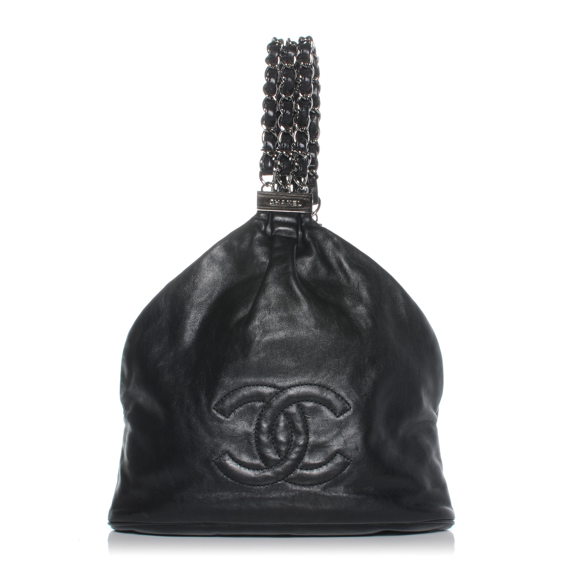 Chanel Lambskin Mini Rock and Chain Hobo Black 1 of 8