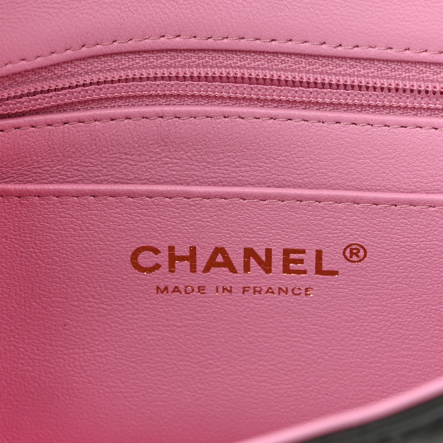 Chanel Lambskin Quilted Bi-Color Mini Top Handle Rectangular Flap Black Lilac 6 of 10