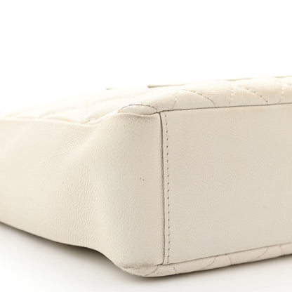 Chanel Caviar Quilted Petit Shopping Tote PST White 9 of 13
