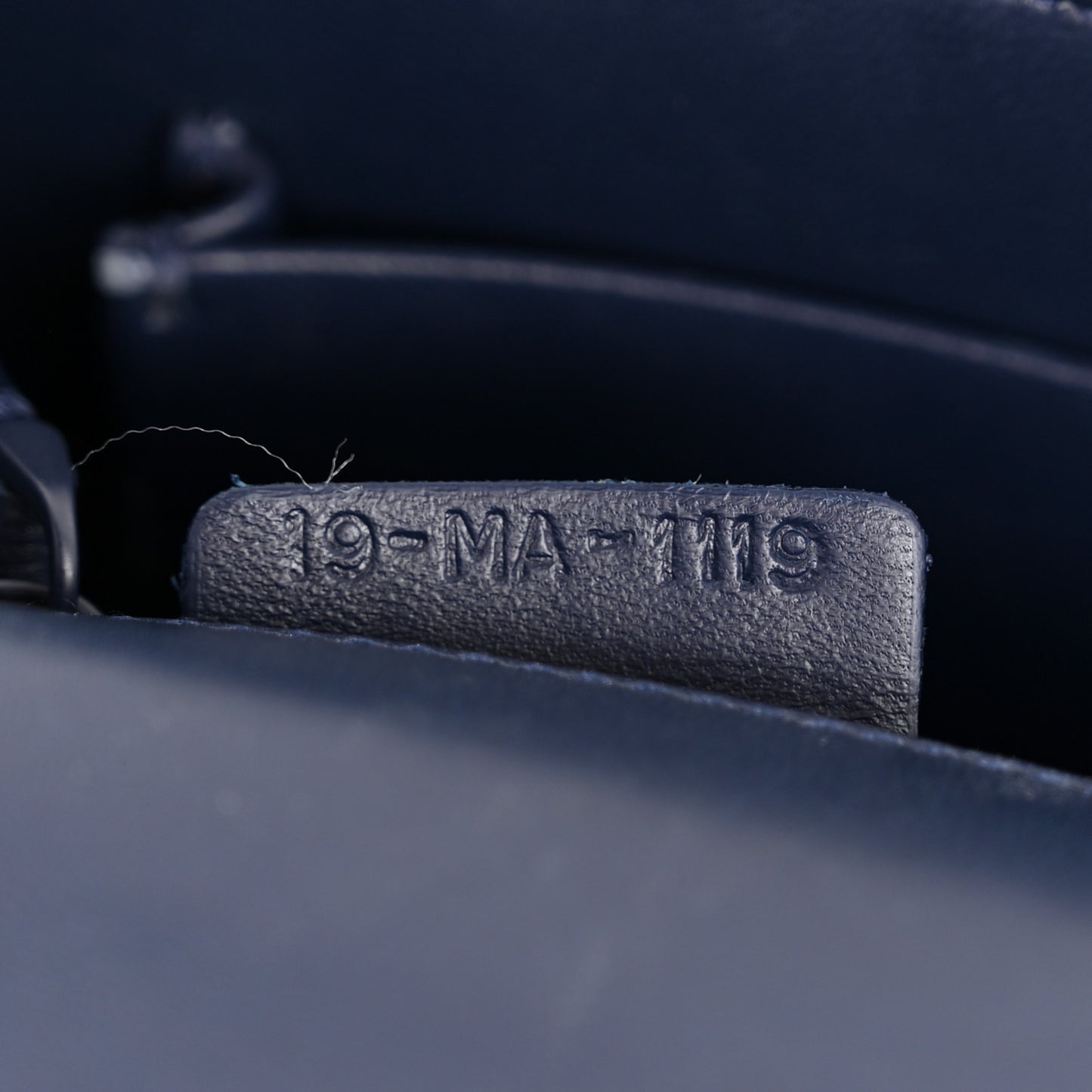 Ultra Matte Grained Calfskin 30 Montaigne Flap Bag Navy
