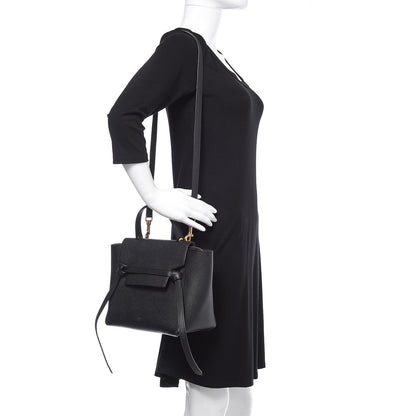 Celine Grained Calfskin Micro Belt Bag Black 2 of 13
