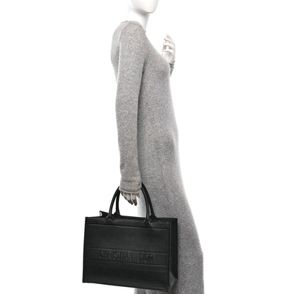 Christian Dior Calfskin Embossed Medium Book Tote Black 2 of 14