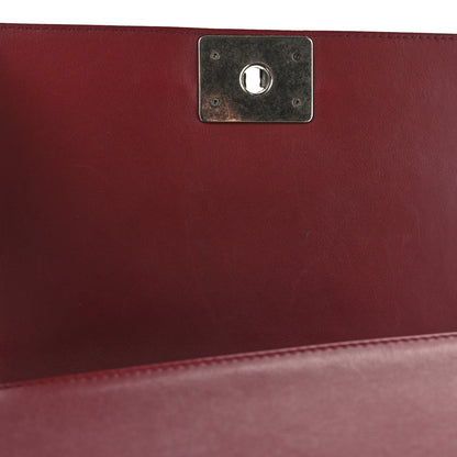 Chanel Calfskin Chevron Quilted Medium Boy Flap Red 11 of 13