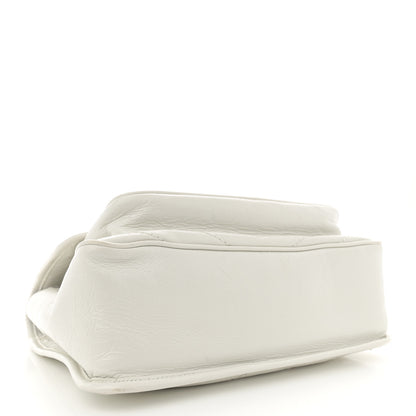 Saint Laurent Crinkled Calfskin Matelasse Monogram Medium Niki Chain Satchel Dirty White 4 of 13