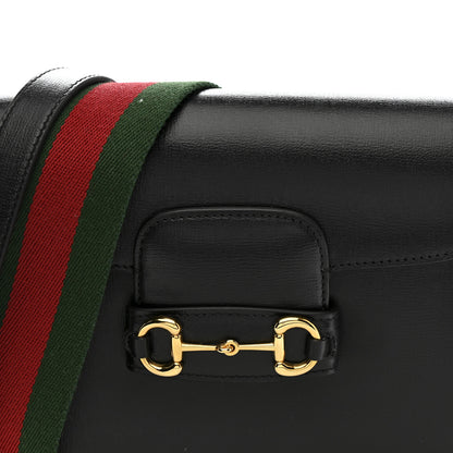 Gucci Azalea Calfskin Web Mini Horsebit 1955 Shoulder Bag Black 9 of 12