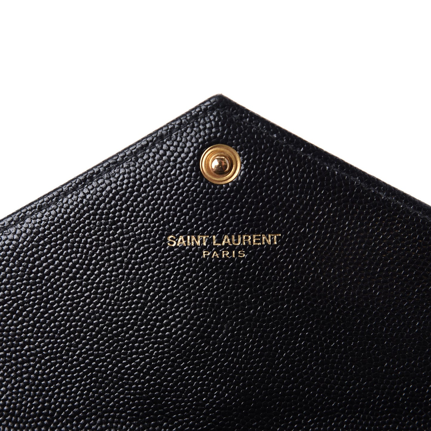 Grain De Poudre Matelasse Chevron Small Monogram Chain Wallet Black