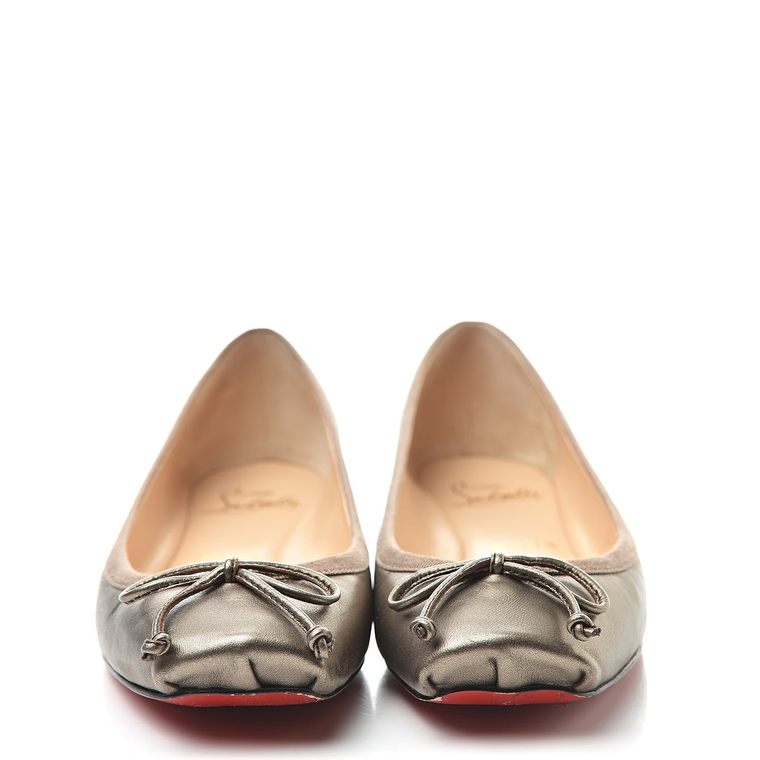 Christian Louboutin Metallic Nappa Rosella Flats 35.5 Bronze 2 of 12