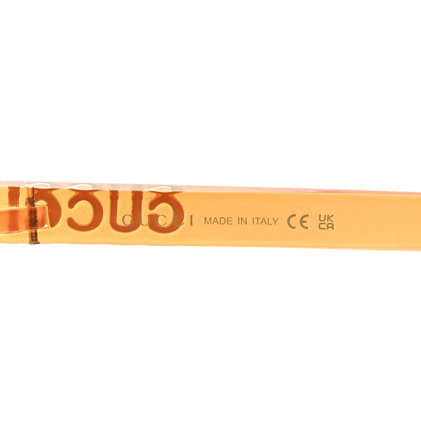 Acetate Rectangle Sunset Boulevard Sunglasses GG1719S Orange Grey