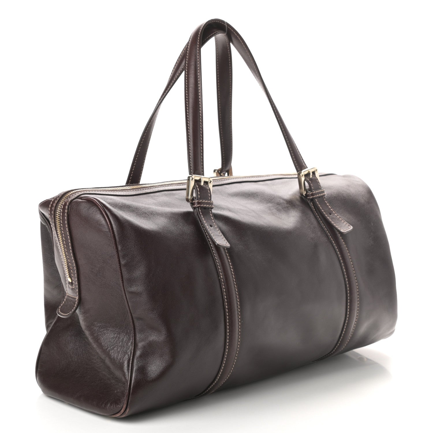 Gucci Calfskin Large Britt Boston Dark Brown 3 of 10