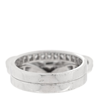 Chanel 18K White Gold Diamond Ruban Suspended Solitaire Ring 56 7.5 3 of 5