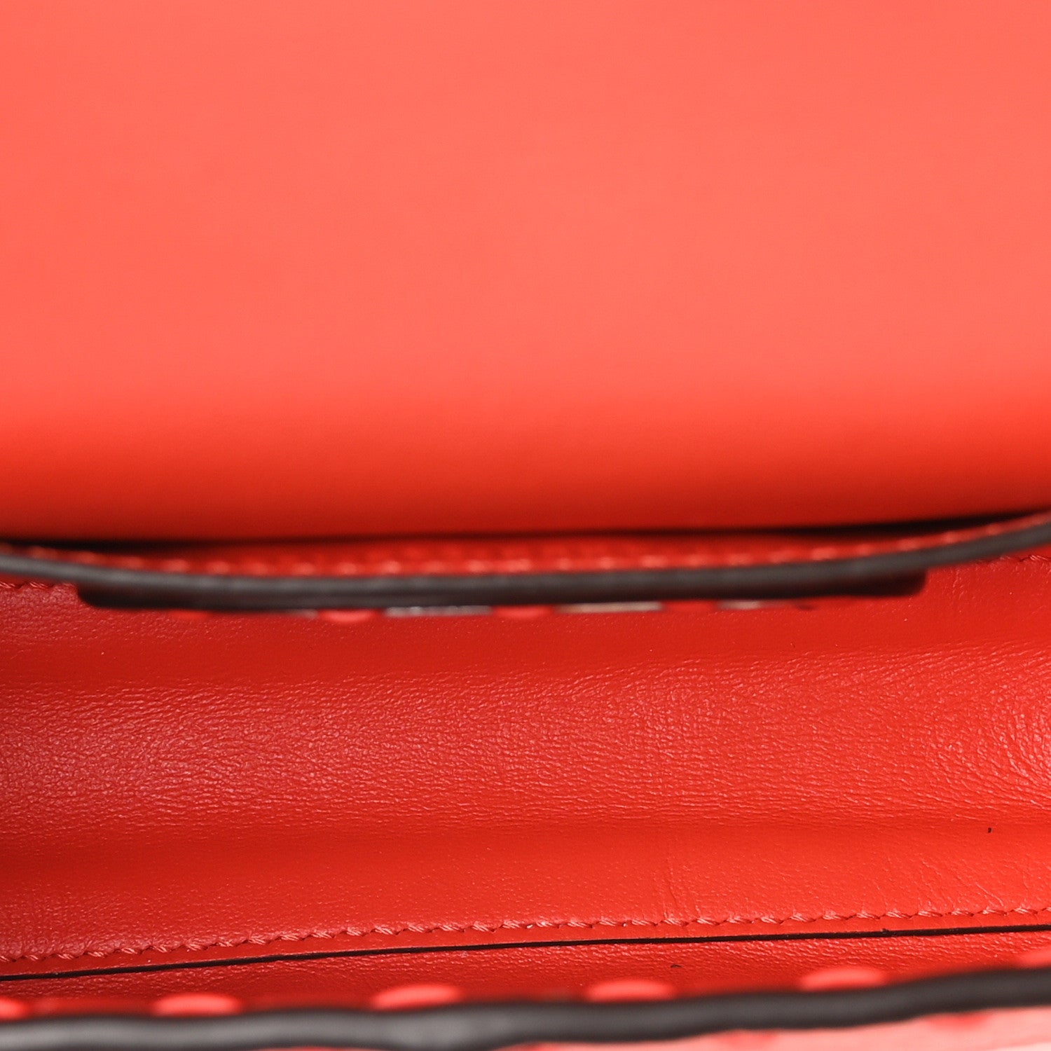 Fendi Cuoio Roma Sellerissima Nappa Sintetica Tape Stitch Mini Baguette Orange 5 of 9