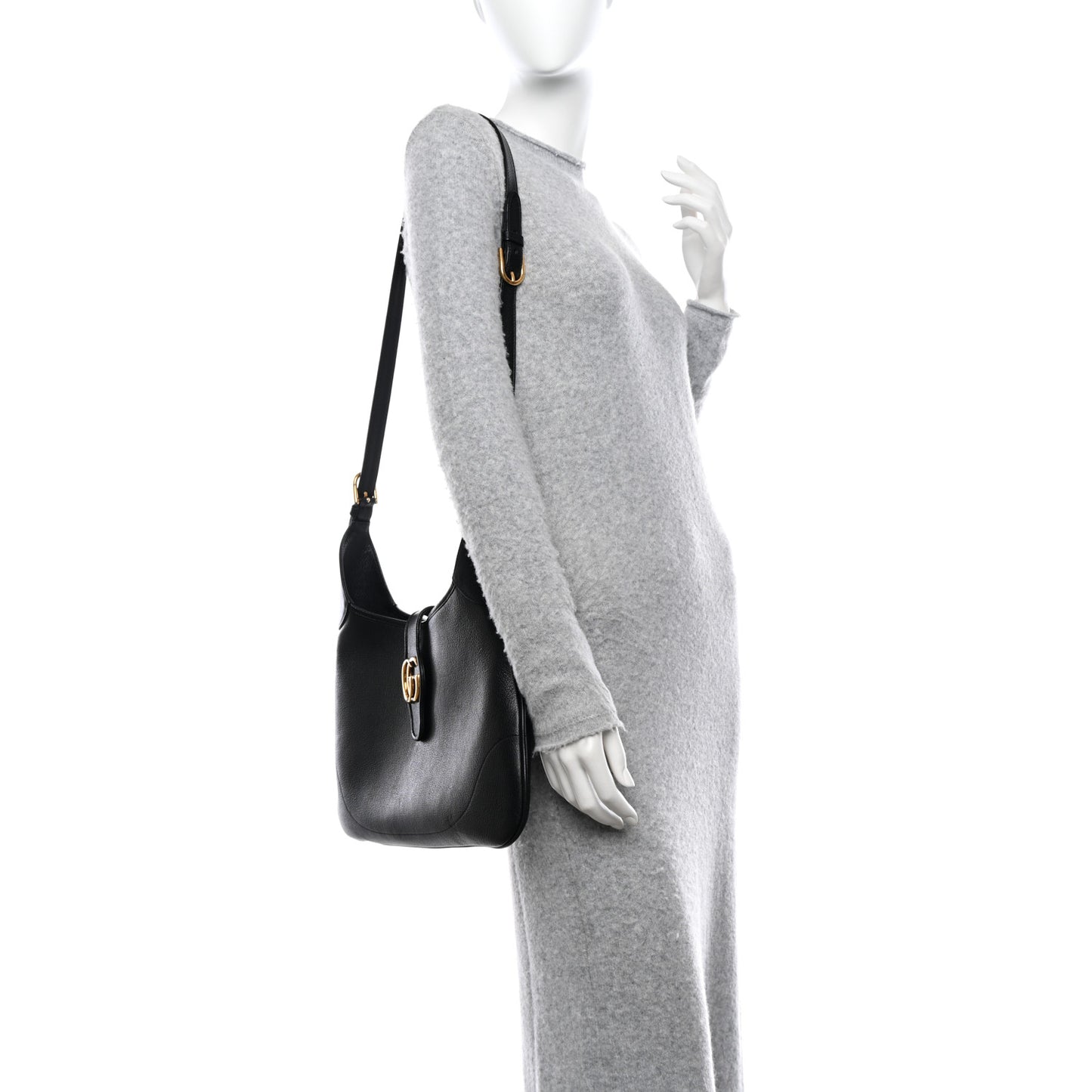 Goatskin Medium Aphrodite Shoulder Bag Black