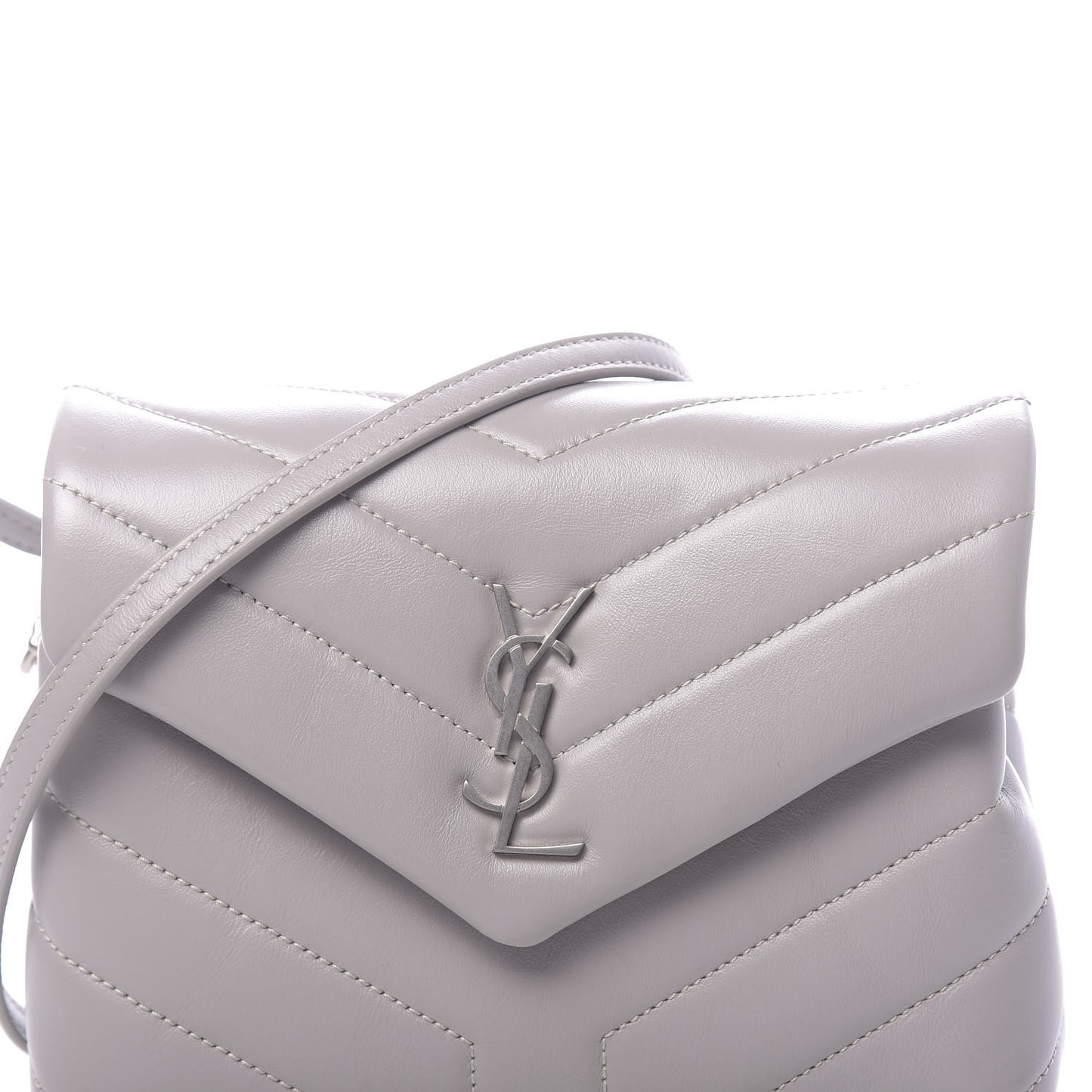 Calfskin Y Quilted Monogram Toy Loulou Satchel Granite