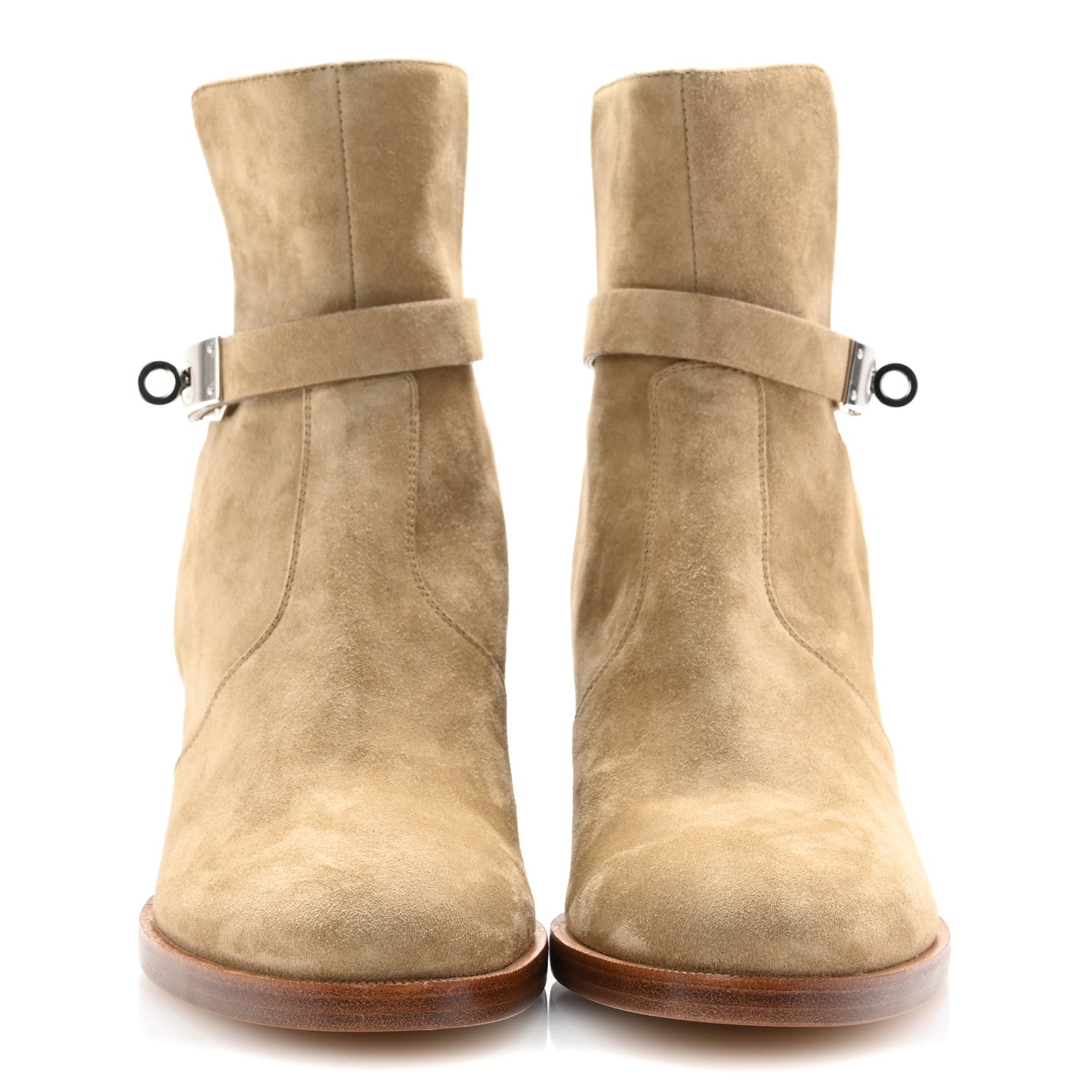 Hermes Suede Frenchie 50 Ankle Boots 36 Beige Gobi 3 of 10