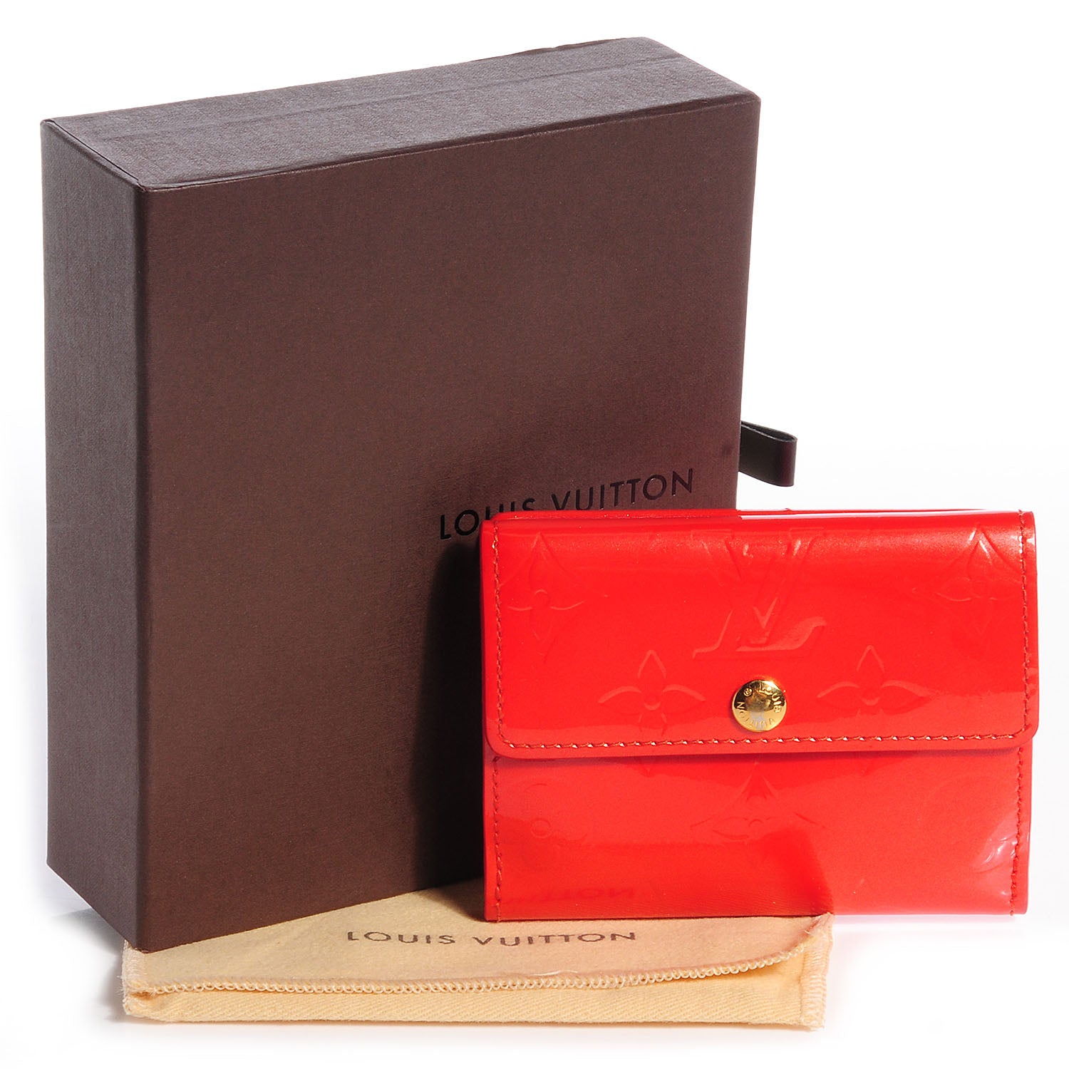 Louis Vuitton Vernis Ludlow Wallet Orange Sunset 9 of 9
