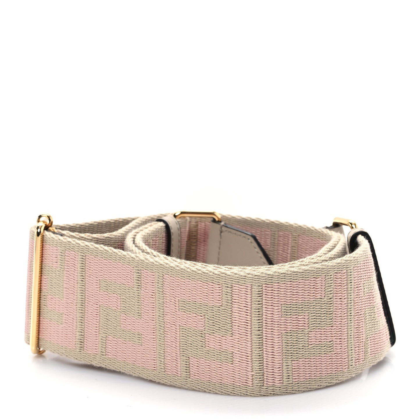 Jacquard Ribbon Vitello King FF Bi-Color Intreccio Adjustable Strap You Corda Rosa