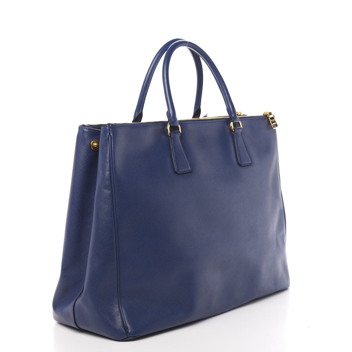 Saffiano Lux Extra Large Galleria Double Zip Tote Bluette