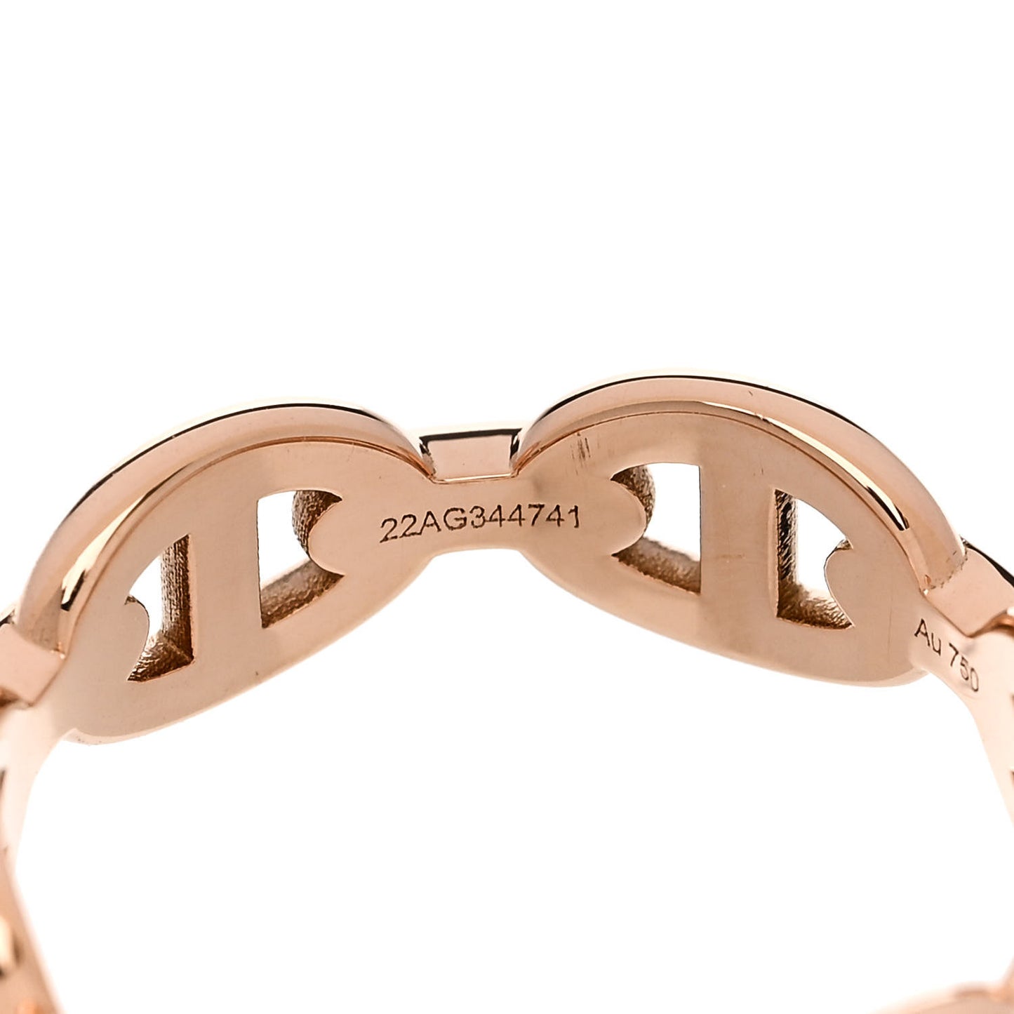 18K Rose Gold PM Chaine d'Ancre Enchainee Ring 52 6