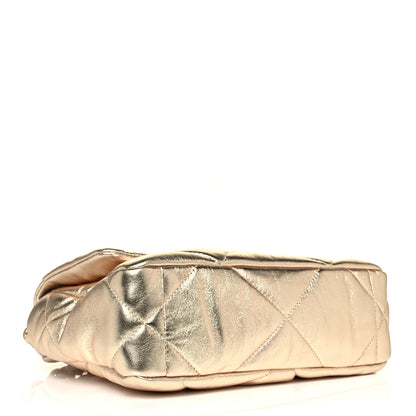 Chanel Metallic Goatskin Quilted Medium Chanel 19 Flap Gold 4 of 10