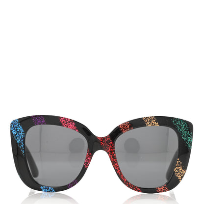 Gucci Acetate Glitter Sunglasses GG0327S Black 2 of 8