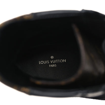 Louis Vuitton Suede Calfskin Monogram Laureate Platform Desert Boots 39 Black 7 of 9