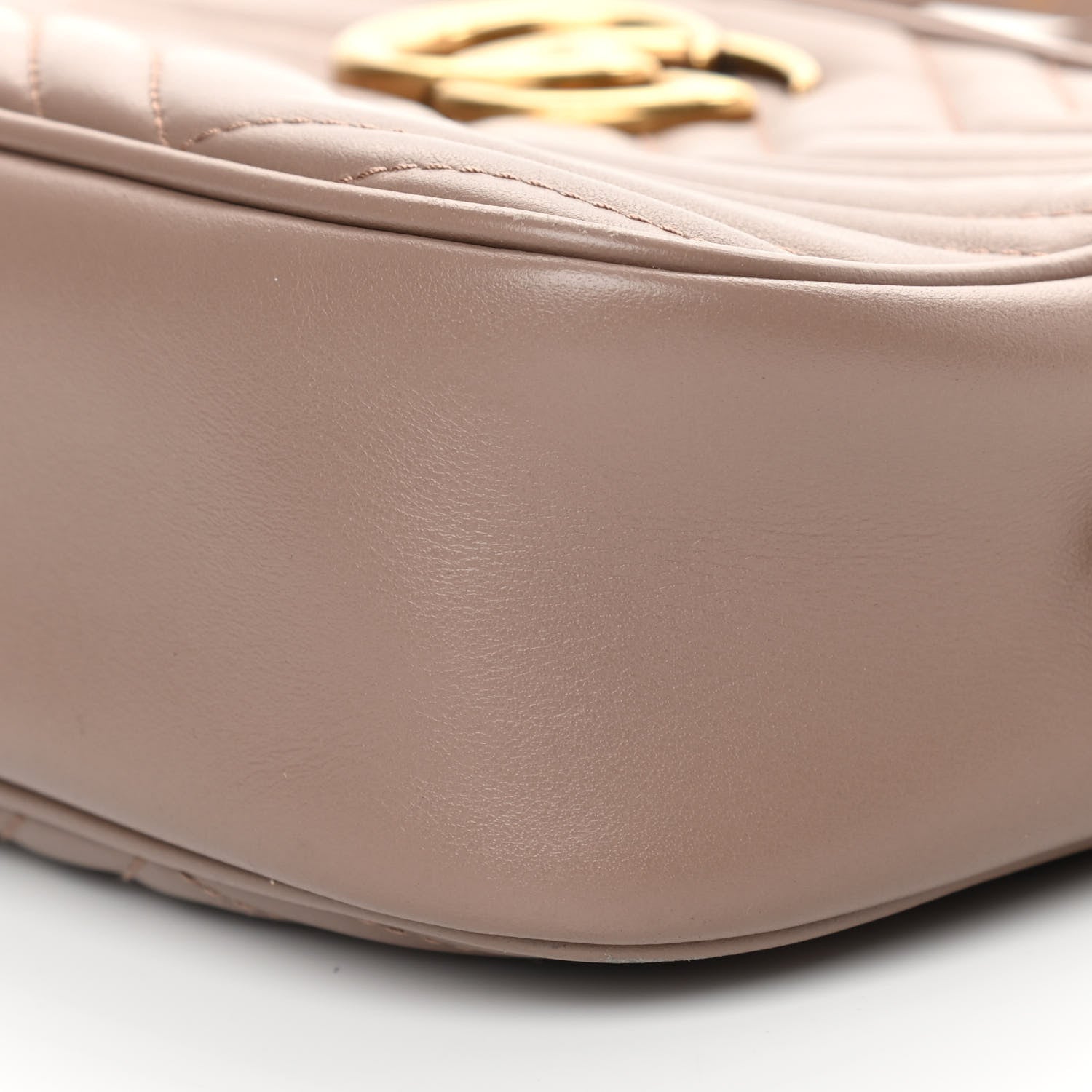 Gucci Calfskin Matelasse Small GG Marmont Chain Shoulder Bag Porcelain Rose 9 of 13