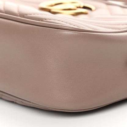 Gucci Calfskin Matelasse Small GG Marmont Chain Shoulder Bag Porcelain Rose 9 of 13