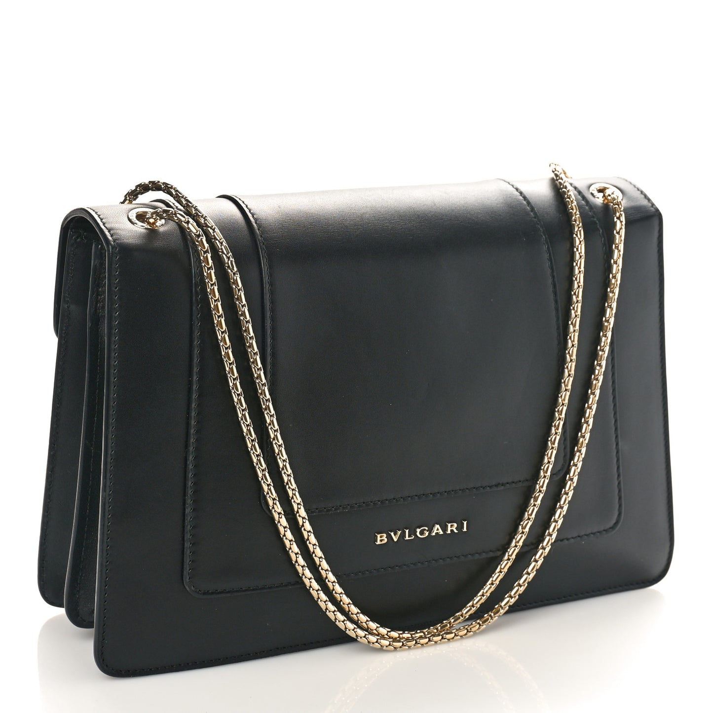 Calfskin Serpenti Forever Crossbody Bag Black