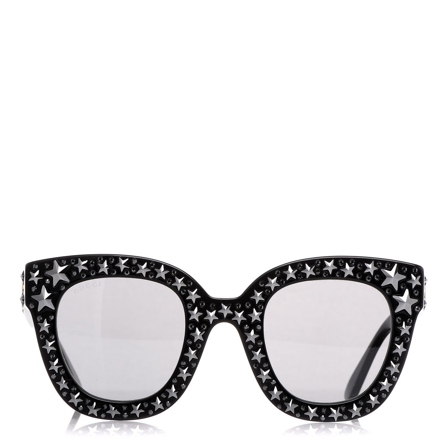 Gucci Acetate Stars Cat Eye Sunglasses GG0116S Black 2 of 7