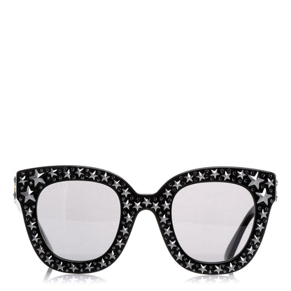 Gucci Acetate Stars Cat Eye Sunglasses GG0116S Black 2 of 7