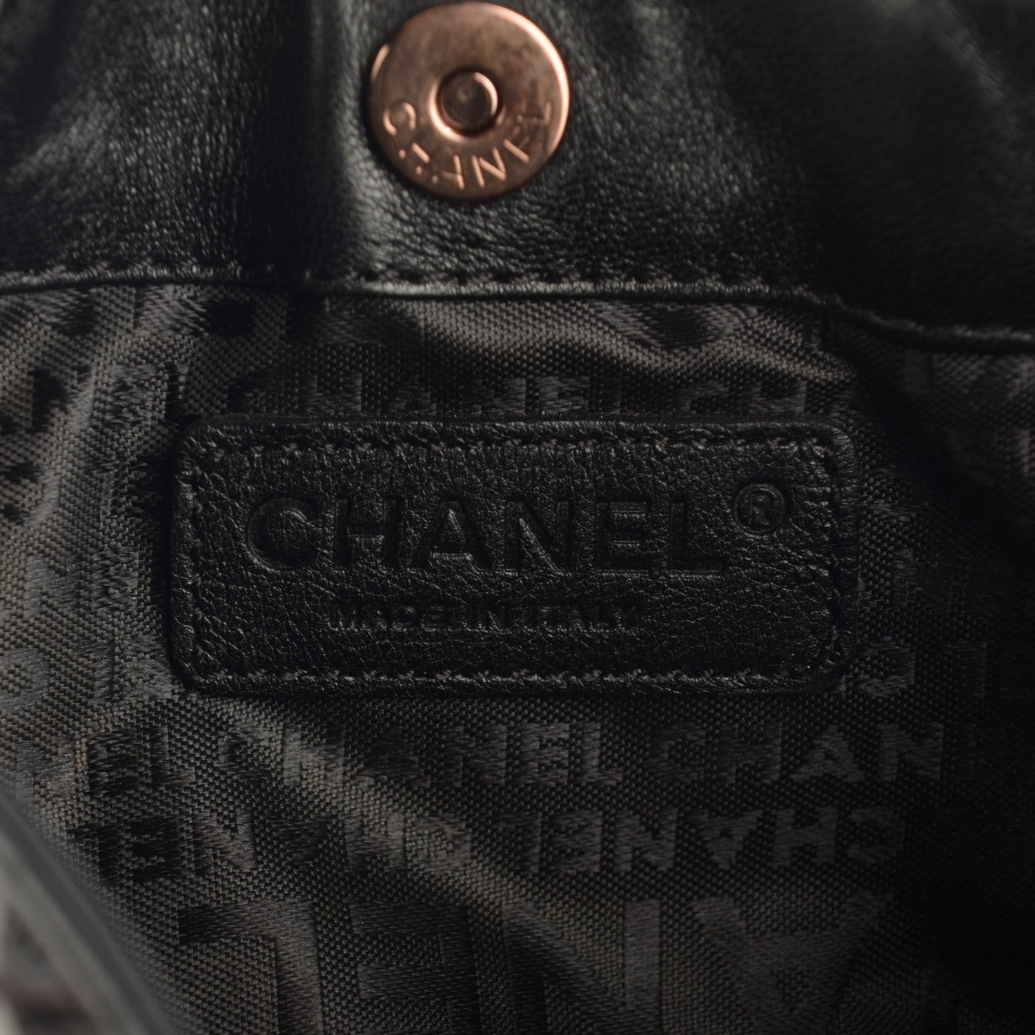 Chanel Patent Camellia Embossed Pochette Black 5 of 7