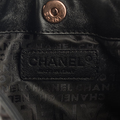 Chanel Patent Camellia Embossed Pochette Black 5 of 7