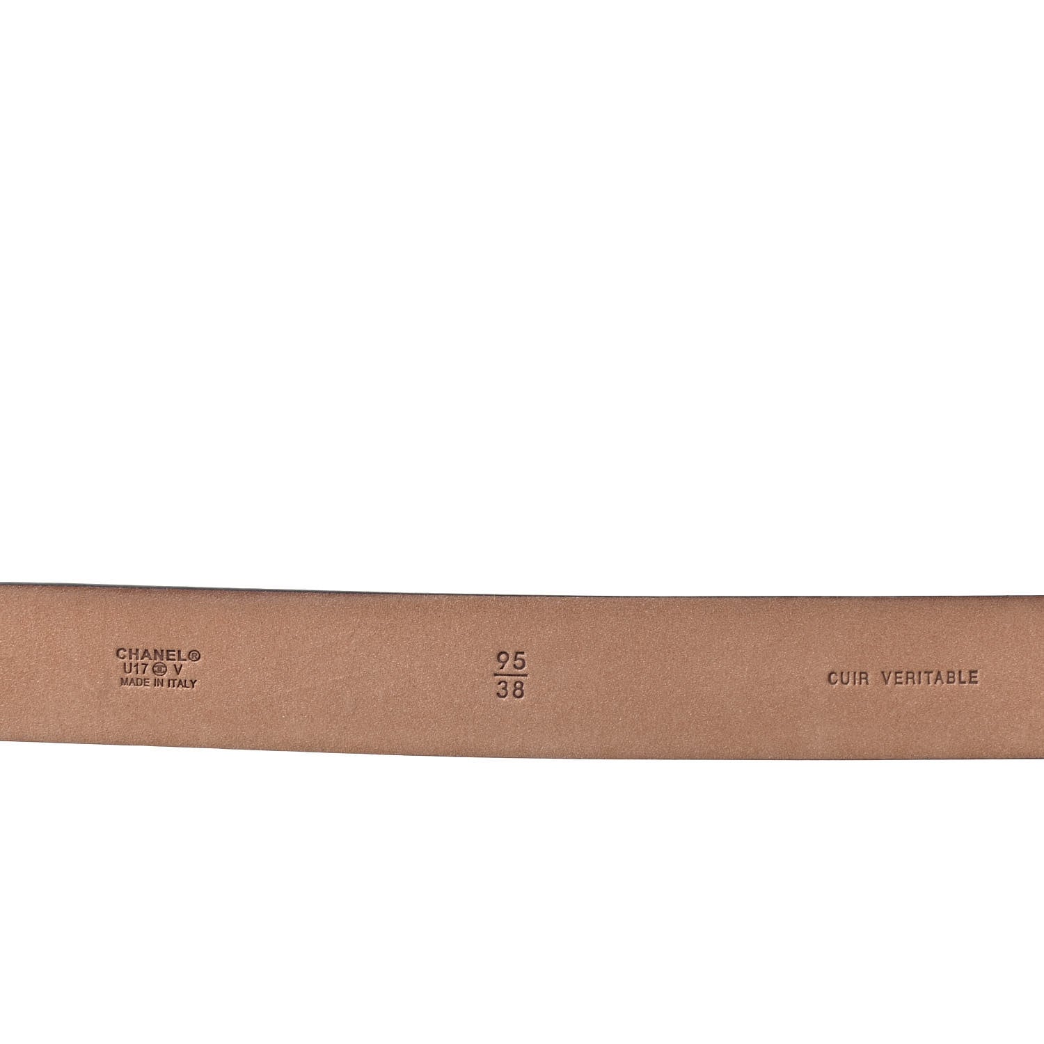 Chanel Calfskin Belt 95 38 Black 3 of 3