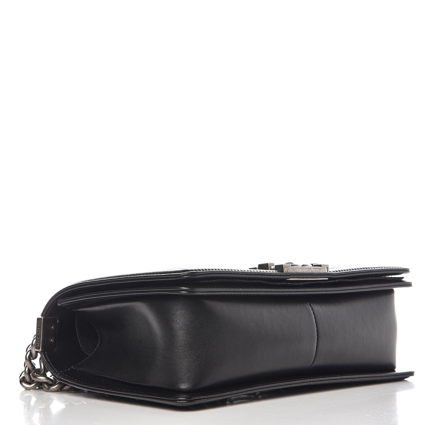 Lambskin Quilted Medium Boy Flap Black